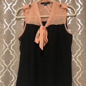 No sleeve sheer blouse